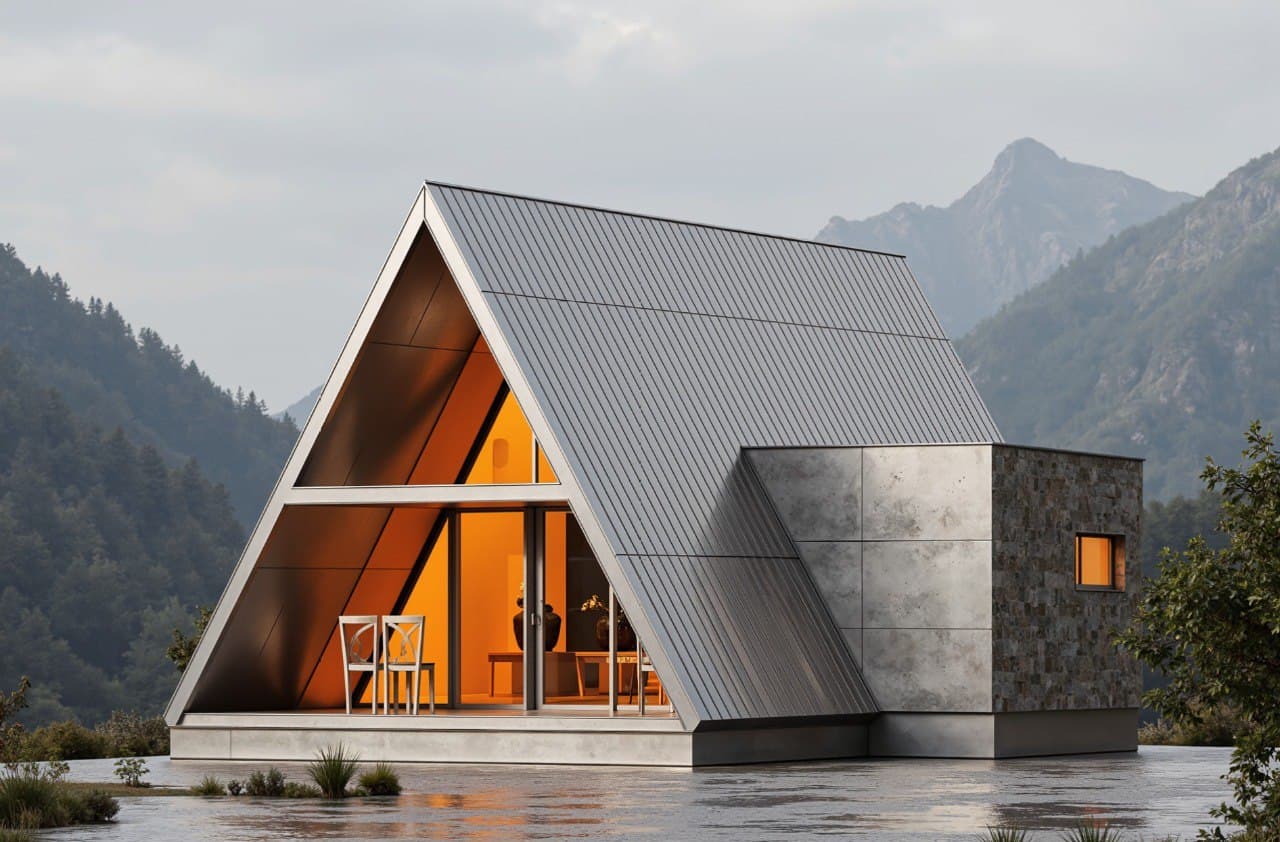 A-frame 715-1 — 45,8 m², vedere 7/11