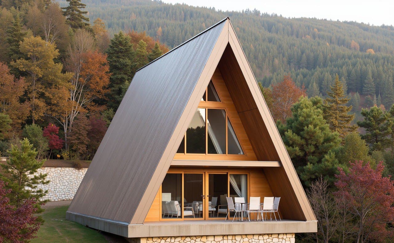 A-frame 758 — 110,8 m², vedere 3/4