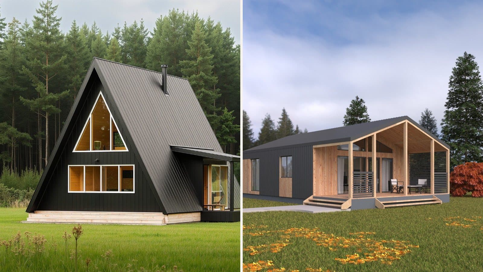 A-frame sau barnhouse: ce primești pentru aceiași bani